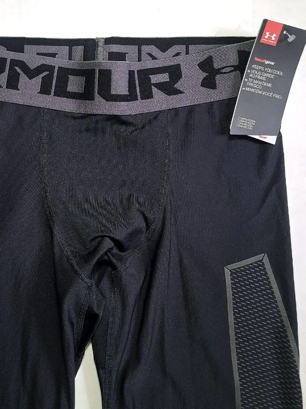 Under Armour NWT Men's L HeatGear Compression 3/4 Length Leggings Cool
